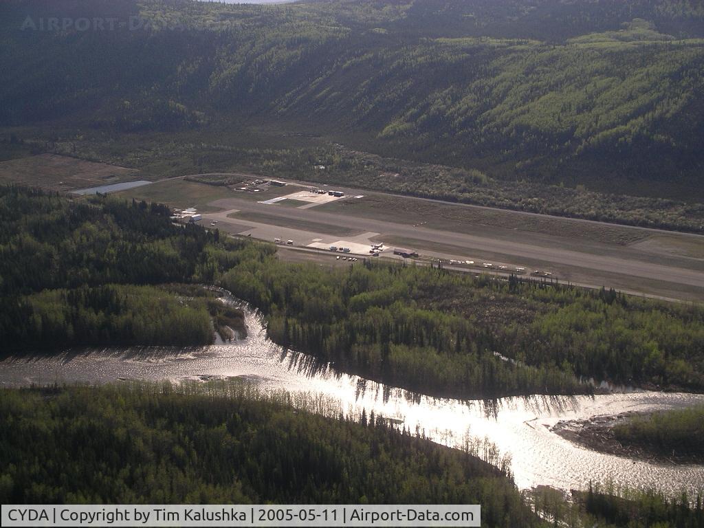 Dawson City Airport, Dawson City, Yukon Canada (CYDA) - Looking at the apron and threshold of runway 20 at Dawson City.