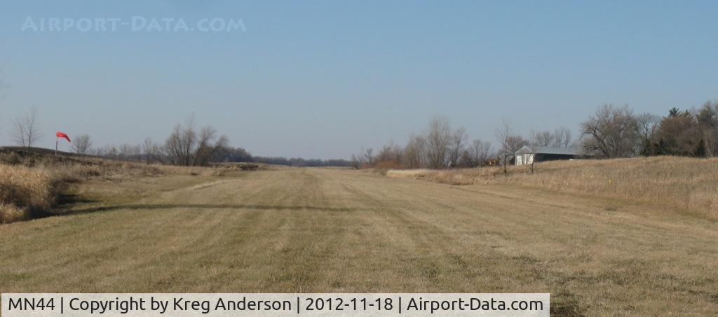 Angen Field Airport (MN44) - A view of Angen Field in Garfield, MN from the ground. facing northwest.