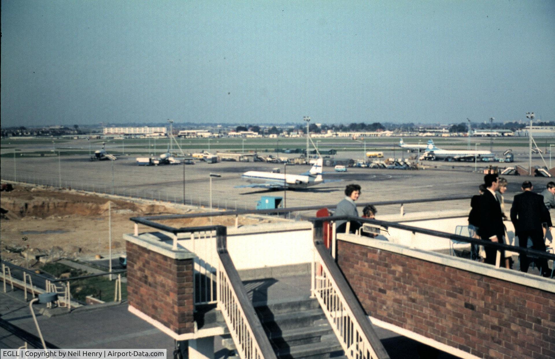 London Heathrow Airport, London, England United Kingdom (EGLL) - Scanned from original slide taken October 1965 from public viewing area 