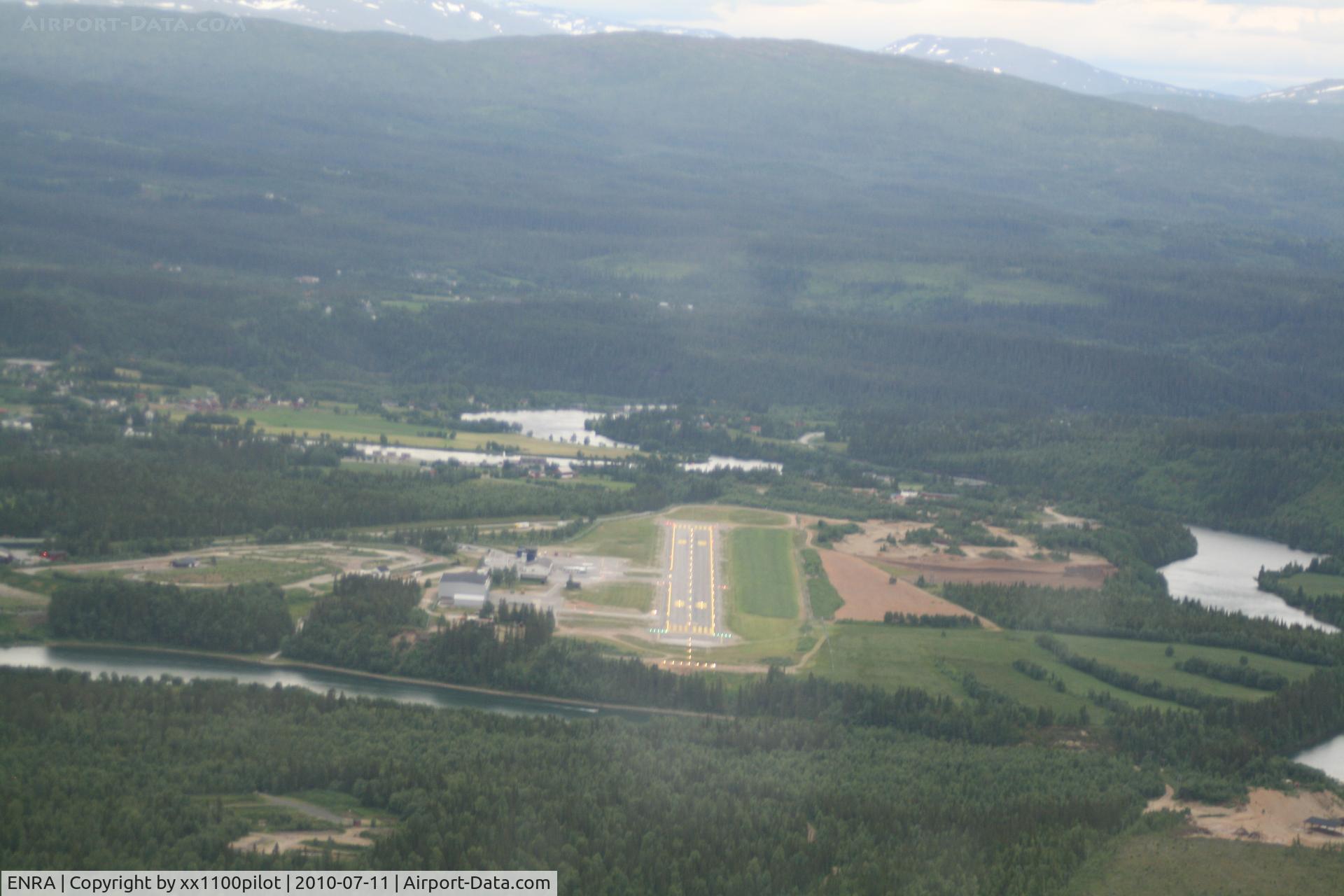 Mo i Rana Airport, Røssvoll, Mo i Rana, Nordland Norway (ENRA) - Airport i surrounded by high mountains.