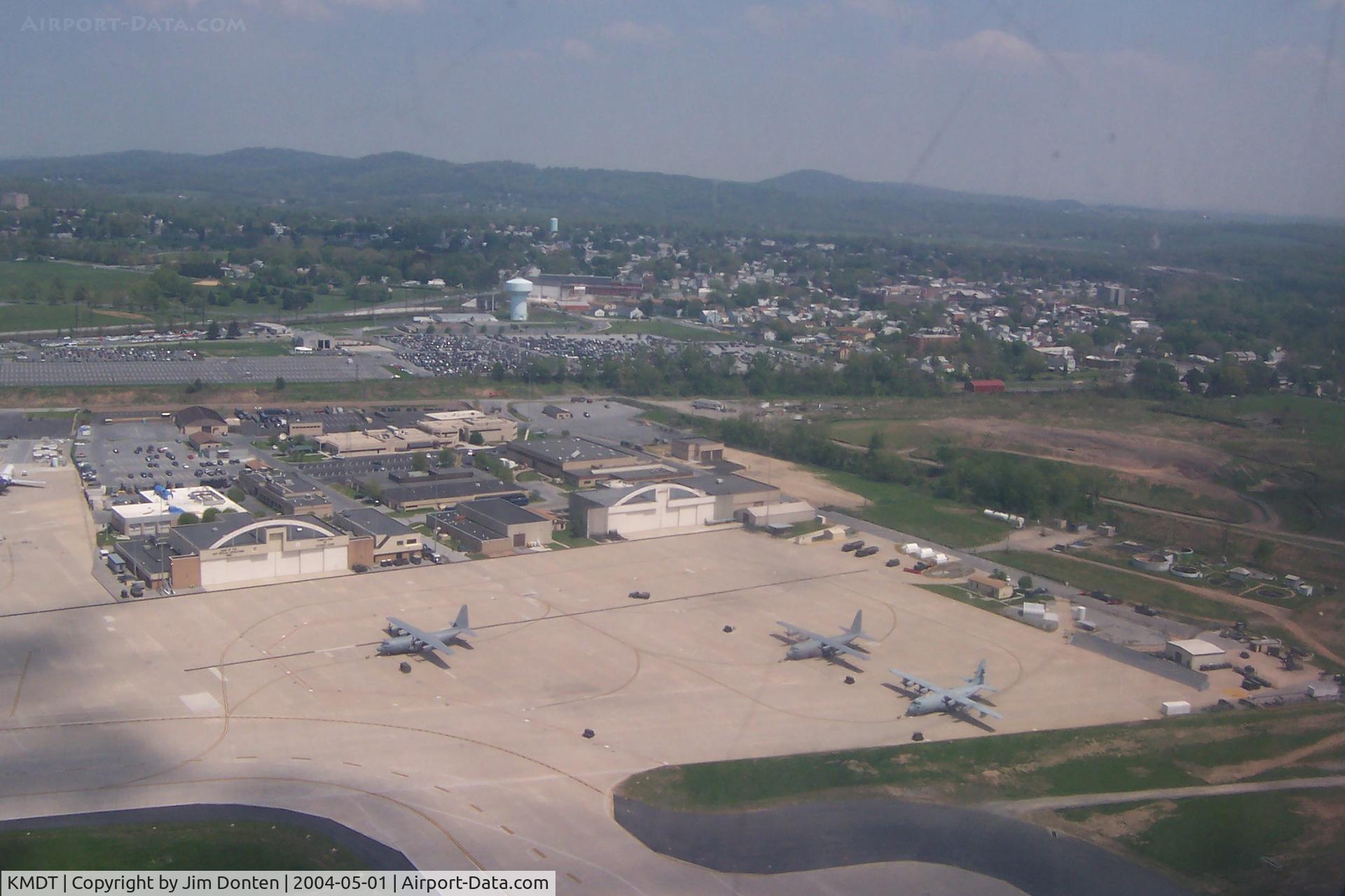 Harrisburg International Airport (MDT) - Harrisburg International Airport from the air while departing on a flight