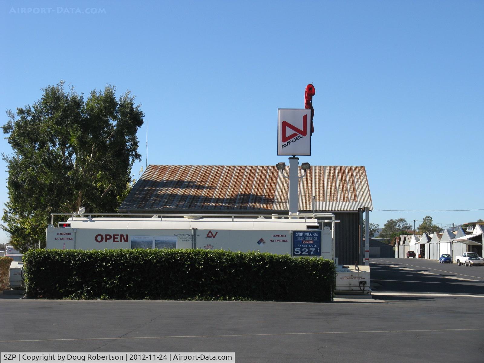 Santa Paula Airport (SZP) - AVFUEL Fuel Dock-Self-service 100LL available 24 hours, but airport closed for night landings-unlighted.