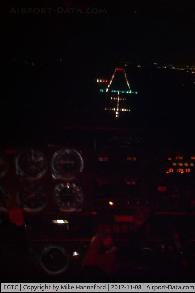 Cranfield Airport, Cranfield, England United Kingdom (EGTC) - Cranfield at night.