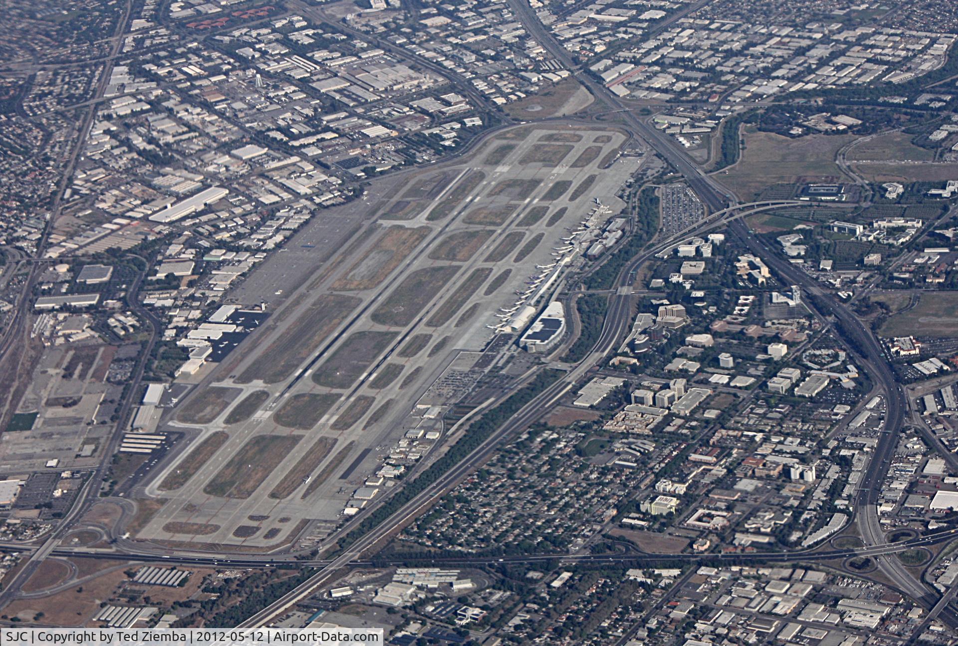 Norman Y. Mineta San Jose International Airport (SJC) - KSJC from the air. 