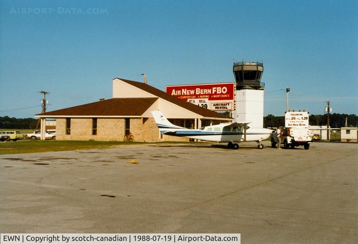 Coastal Carolina Regional Airport (EWN) - Tower and FBO at Coastal Carolina Regional Airport (previously named Craven County Regional Airport) at New Bern, NC