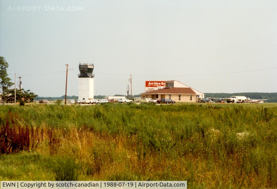 Coastal Carolina Regional Airport (EWN) - Tower and FBO at Coastal Carolina Regional Airport (previously named Craven County Regional Airport) at New Bern, NC