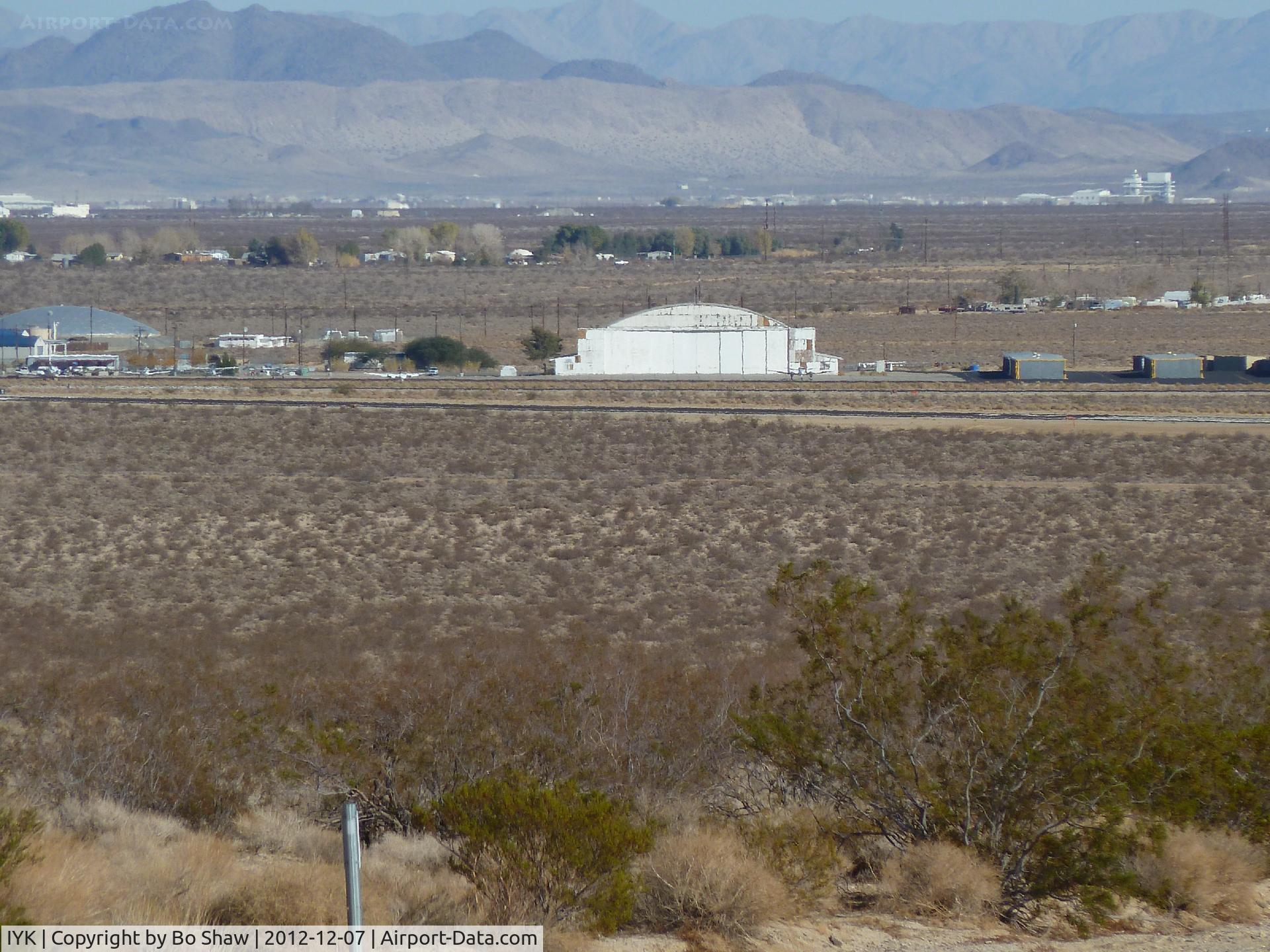 Inyokern Airport (IYK) - The large white building in the center of the picture is the 
