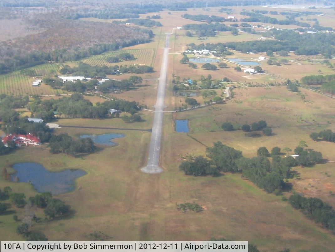 Flying Baron Estates Airport (10FA) - Looking down RWY 29