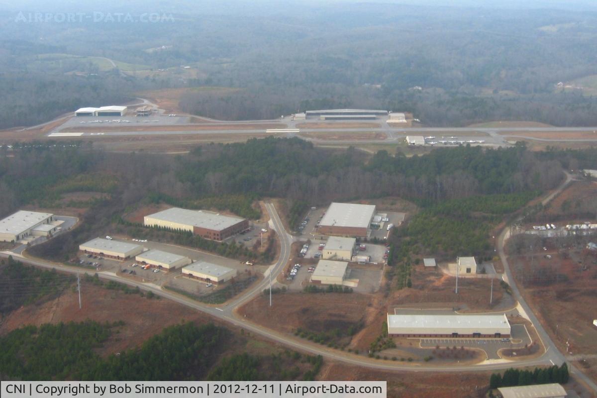 Cherokee County Airport (CNI) - Approaching from the SE at pattern altitude.
