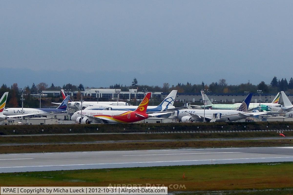 Snohomish County (paine Fld) Airport (PAE) - How many different airlines can you spot?