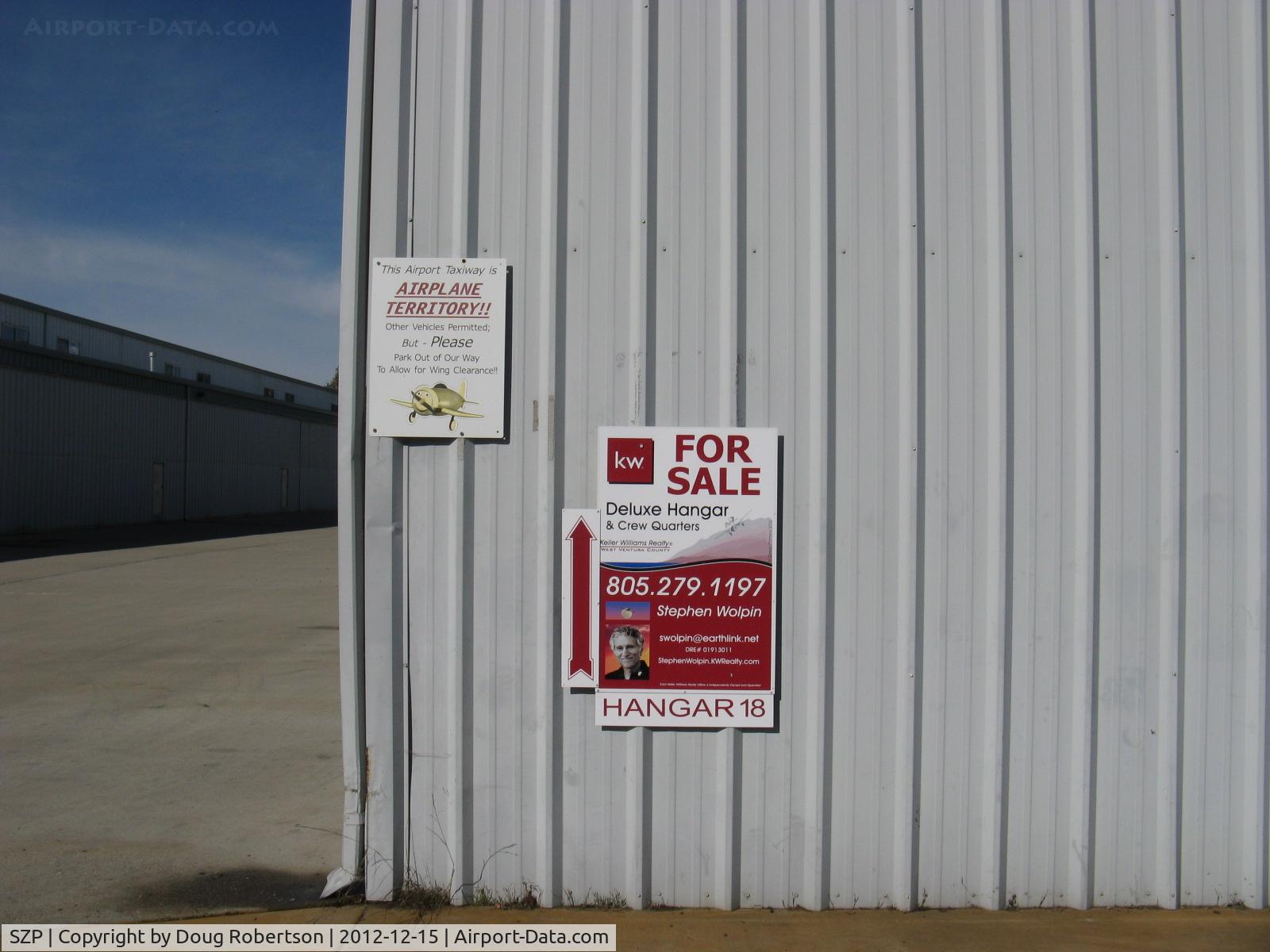 Santa Paula Airport (SZP) - FOR SALE-large Hangar 18 with living quarters-18 Starduster Taxiway