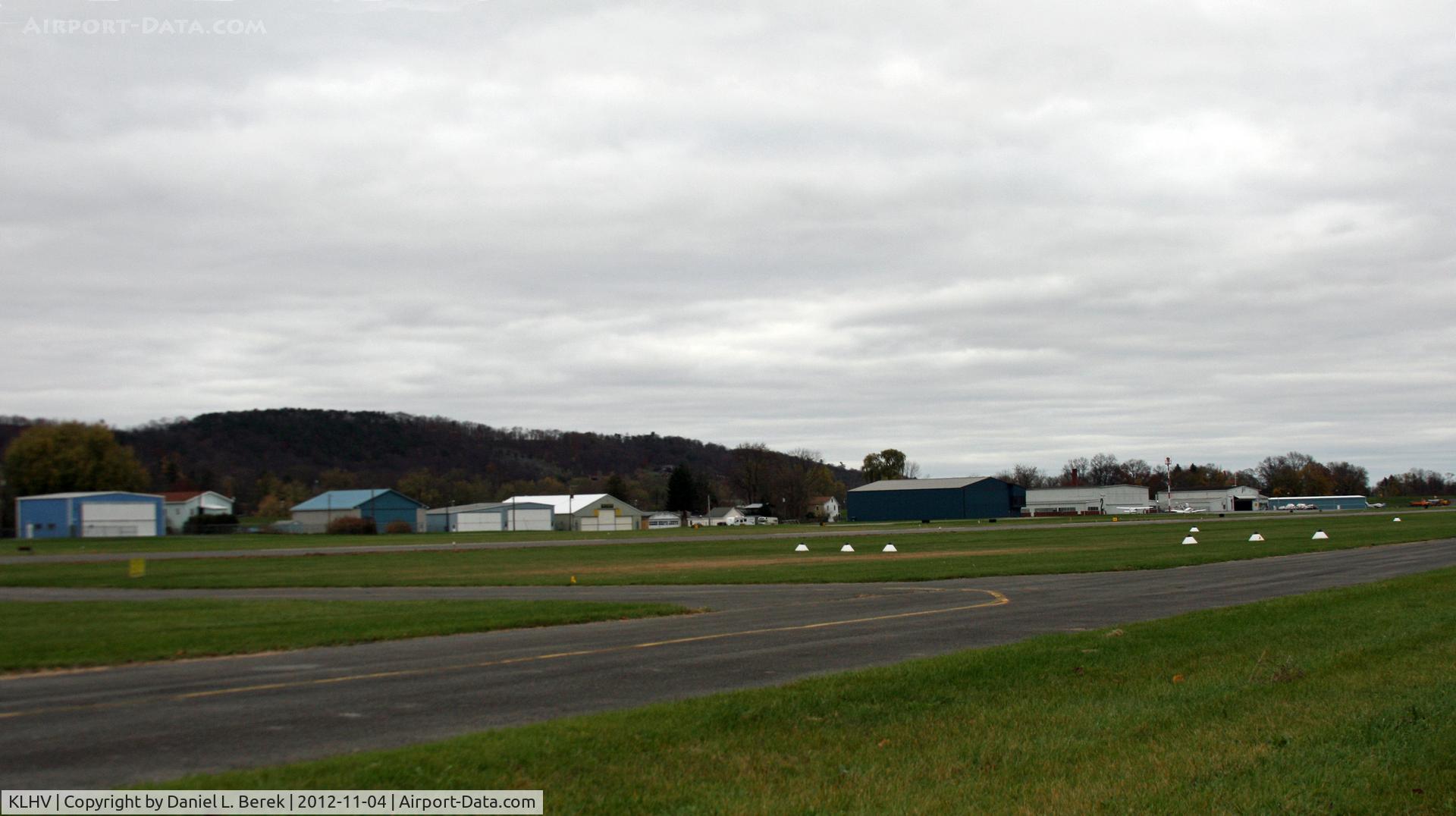 William T. Piper Memorial Airport (LHV) - This is an overview of the airport from the southern apron.
