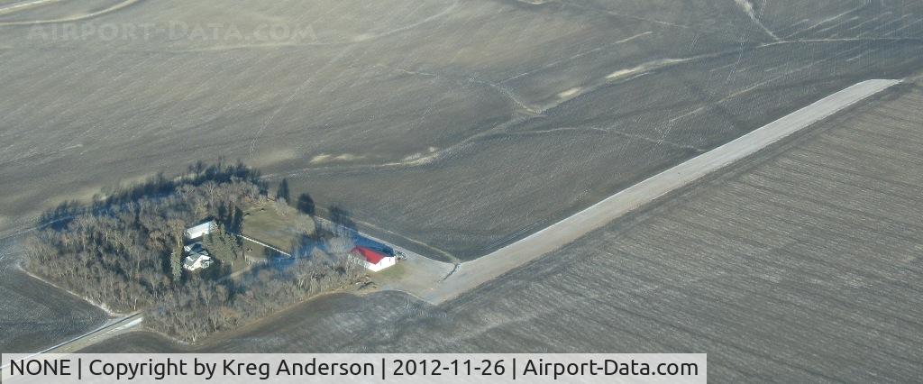 NONE Airport - Private airstrip about 5 miles northwest of Elbow Lake, MN. This airstrip lays about 4 miles straight off and a little to the left of the approach end of runway 14 at Elbow Lake Municipal (Y63).