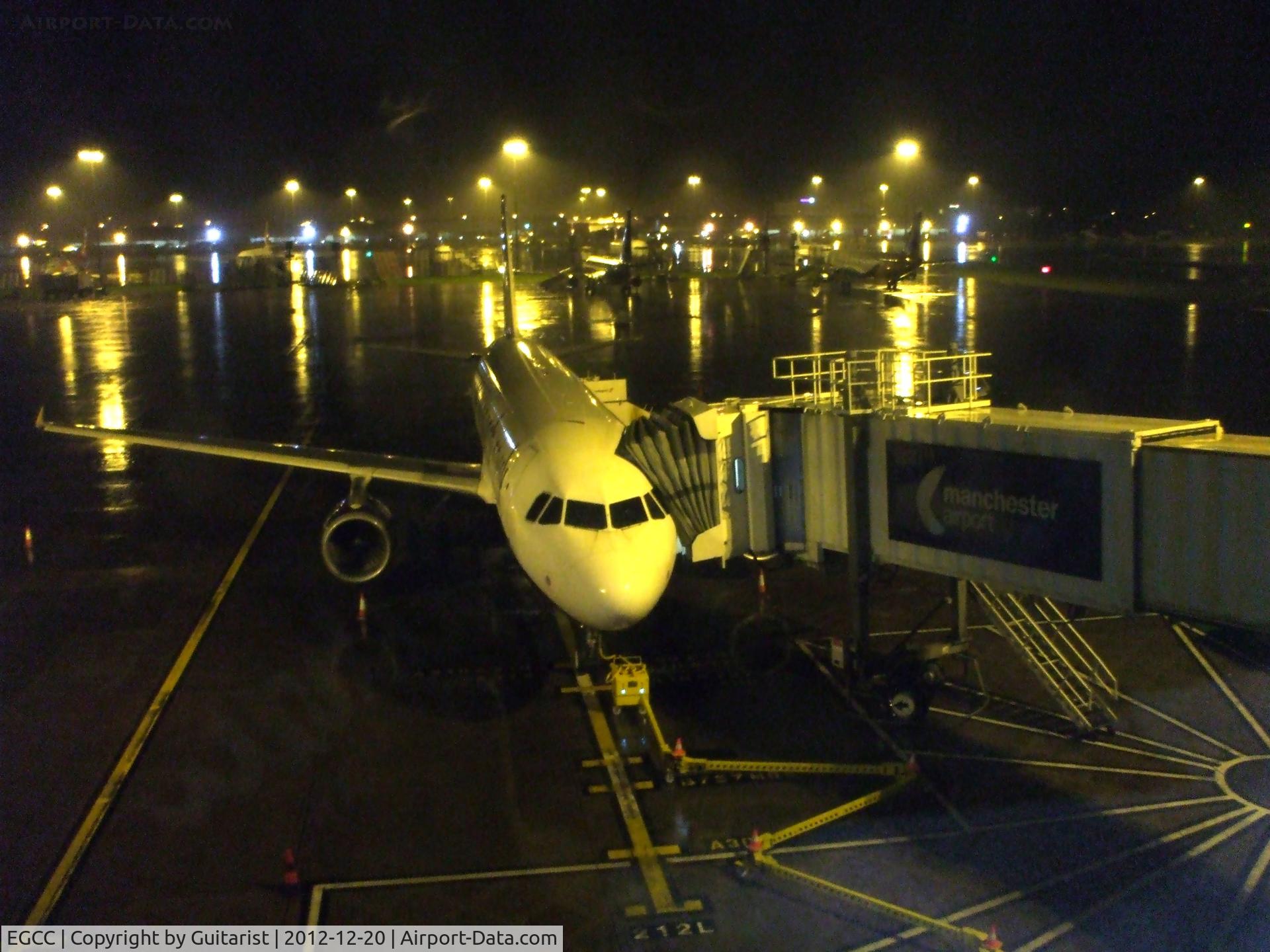 Manchester Airport, Manchester, England United Kingdom (EGCC) - Terminal 2 waiting to board ZB654 to AGP