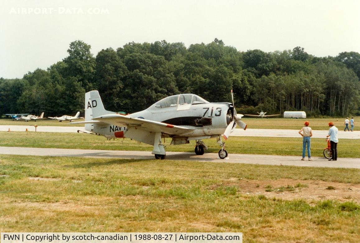 Sussex Airport (FWN) - North American T-28 Trojan at the 1988 Sussex New Jersey Air Show, Sussex, NJ
