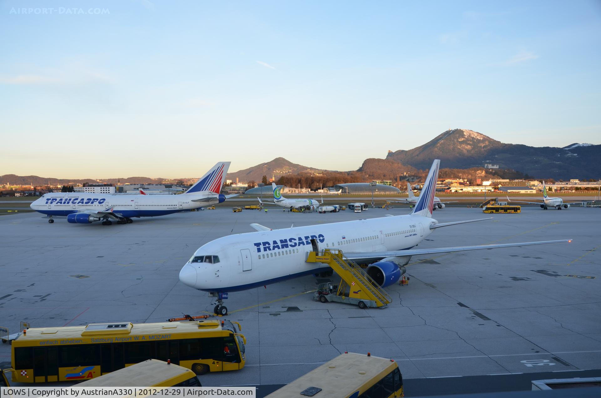 Salzburg Airport, Salzburg Austria (LOWS) - Two Tranaero widebodies!!!