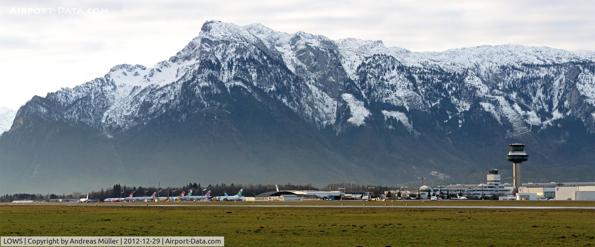 Salzburg Airport, Salzburg Austria (LOWS) - Salzburg airport overview.