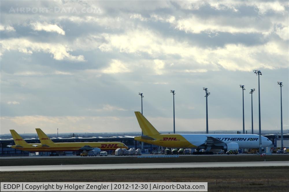 Leipzig/Halle Airport, Leipzig/Halle Germany (EDDP) - DHL Air Hub Leipzig on a sunday afternoon....