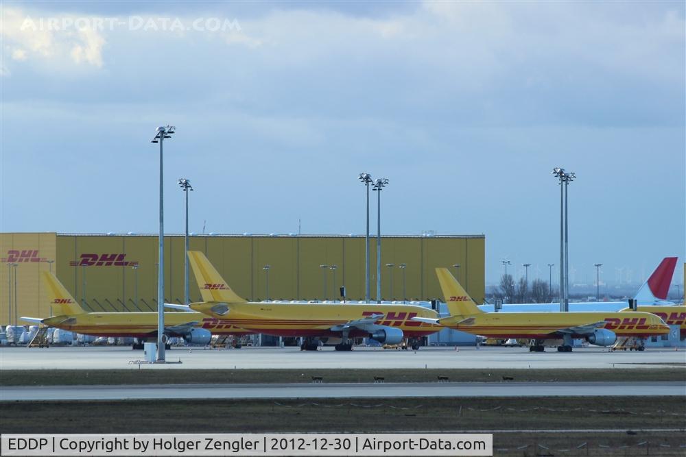 Leipzig/Halle Airport, Leipzig/Halle Germany (EDDP) - DHL Air Hub Leipzig on a sunday afternoon....