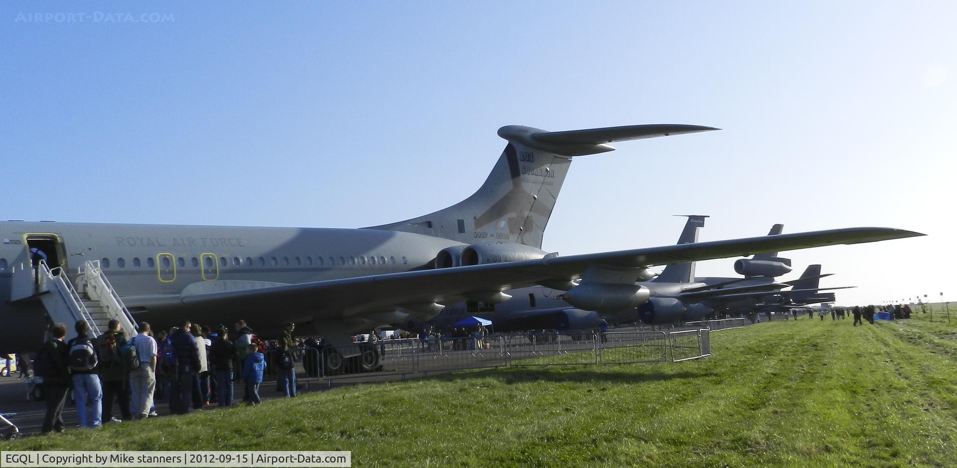 RAF Leuchars Airport, Leuchars, Scotland United Kingdom (EGQL) - A Line up of heavies at Leuchars airshow comprising of VC-10 XR808,KC-135 62-3576,KC-10 79-1712 & B-52 61-0031