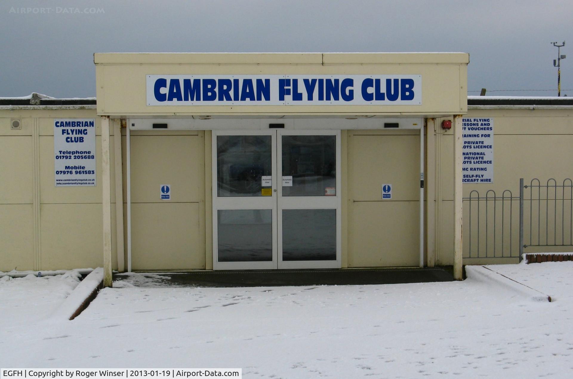 Swansea Airport, Swansea, Wales United Kingdom (EGFH) - Cambrian Flying Club HQ at Swansea Airport.