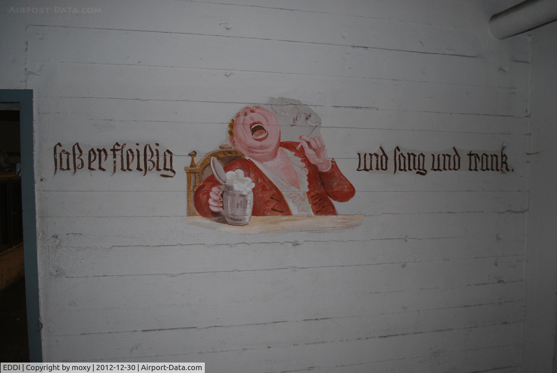 Tempelhof International Airport (closed), Berlin Germany (EDDI) - Mural painted in the World War II air raid bunker underneath the terminal building at Tempelhof  