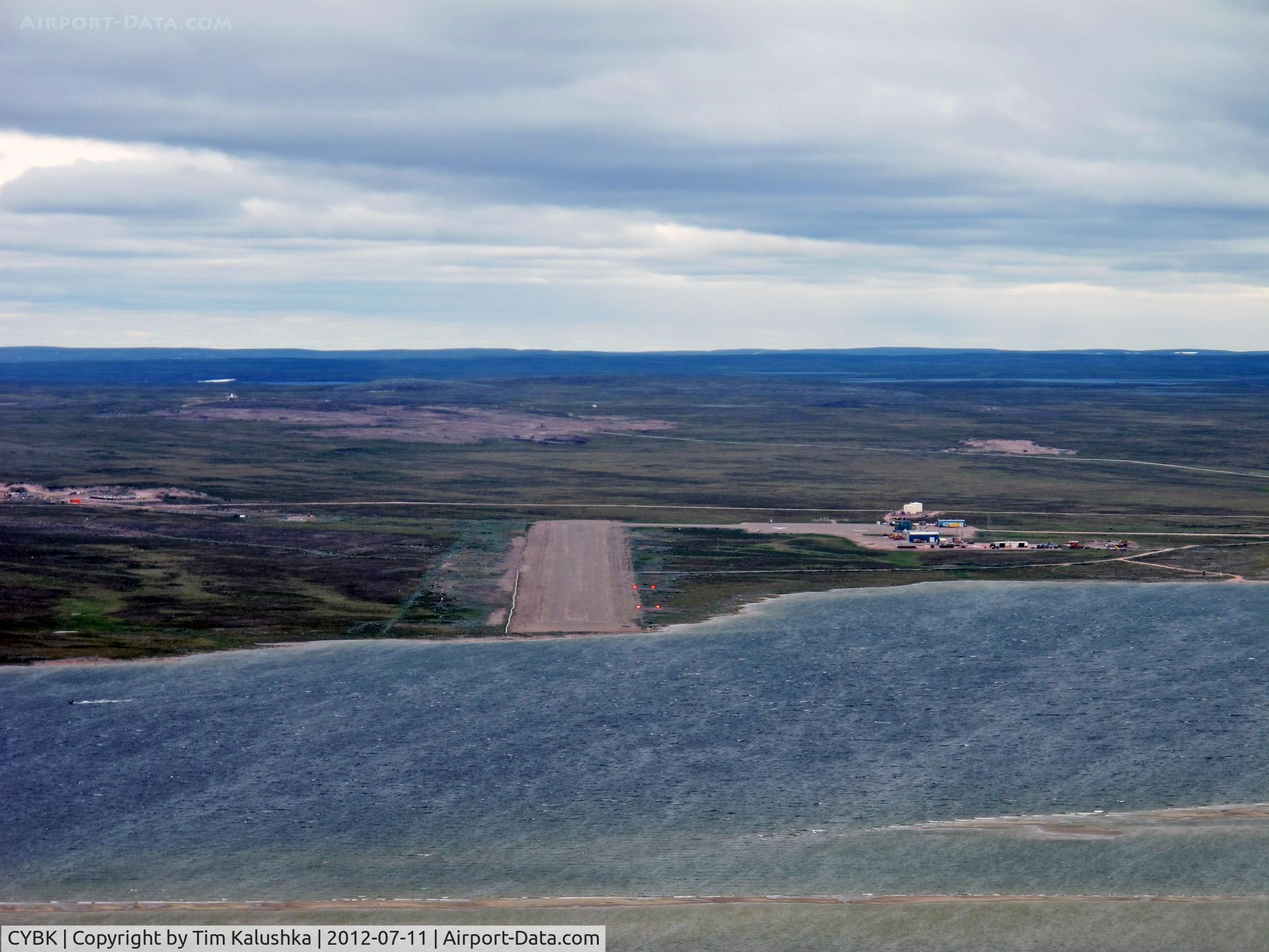 Baker Lake Airport, Baker Lake, Nunavut Canada (CYBK) - Final for runway 34 True