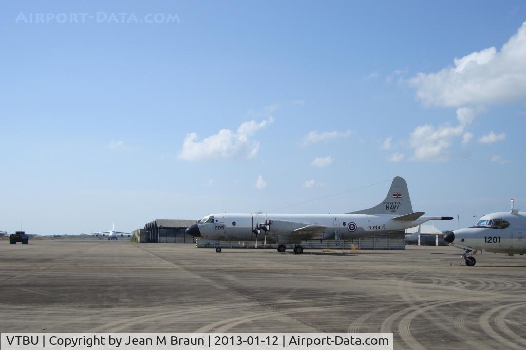 U-Tapao International Airport (Utapao/U-Taphao), Rayong (near Pattaya) Thailand (VTBU) - During the Vietnam war, U Tapao was a major US AFB for B 52 bombers. Today a civil / military airport, mainly for tourist charters ex Russia & China. Photo of the military side, home base for Wing 1 Royal Thai Navy. 