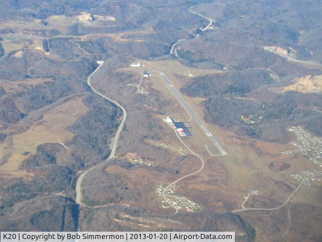K20 Airport - Looking NW at Wendell Ford field (now KCPF); Hazard, Kentucky