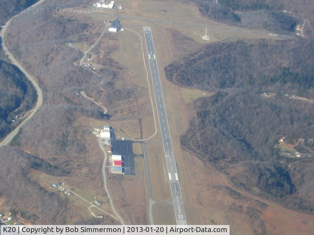 K20 Airport - Looking NW at Wendell Ford field (now KCPF); Hazard, Kentucky