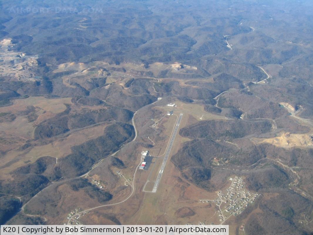 K20 Airport - Looking NW at Wendell Ford field (now KCPF); Hazard, Kentucky