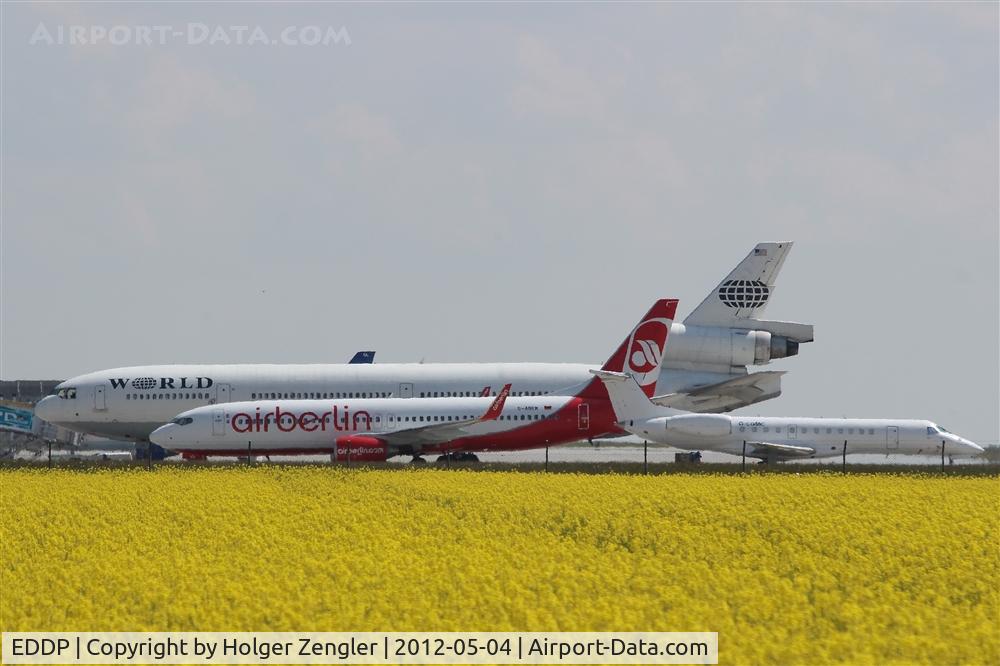 Leipzig/Halle Airport, Leipzig/Halle Germany (EDDP) - View on apron 1 west with flying equipment in sizes L, M and S....