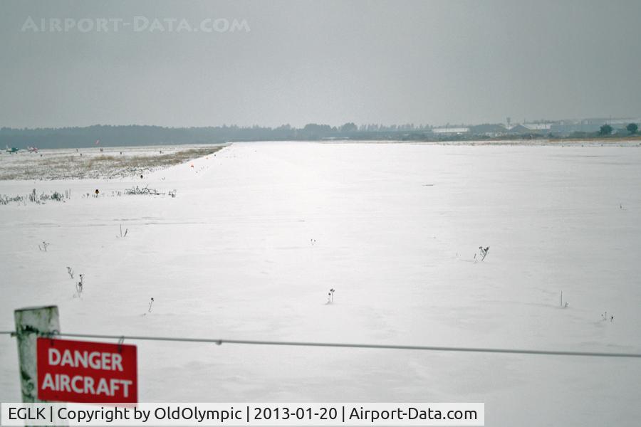 Blackbushe Airport, Camberley, England United Kingdom (EGLK) - Runway 25 inoperative!