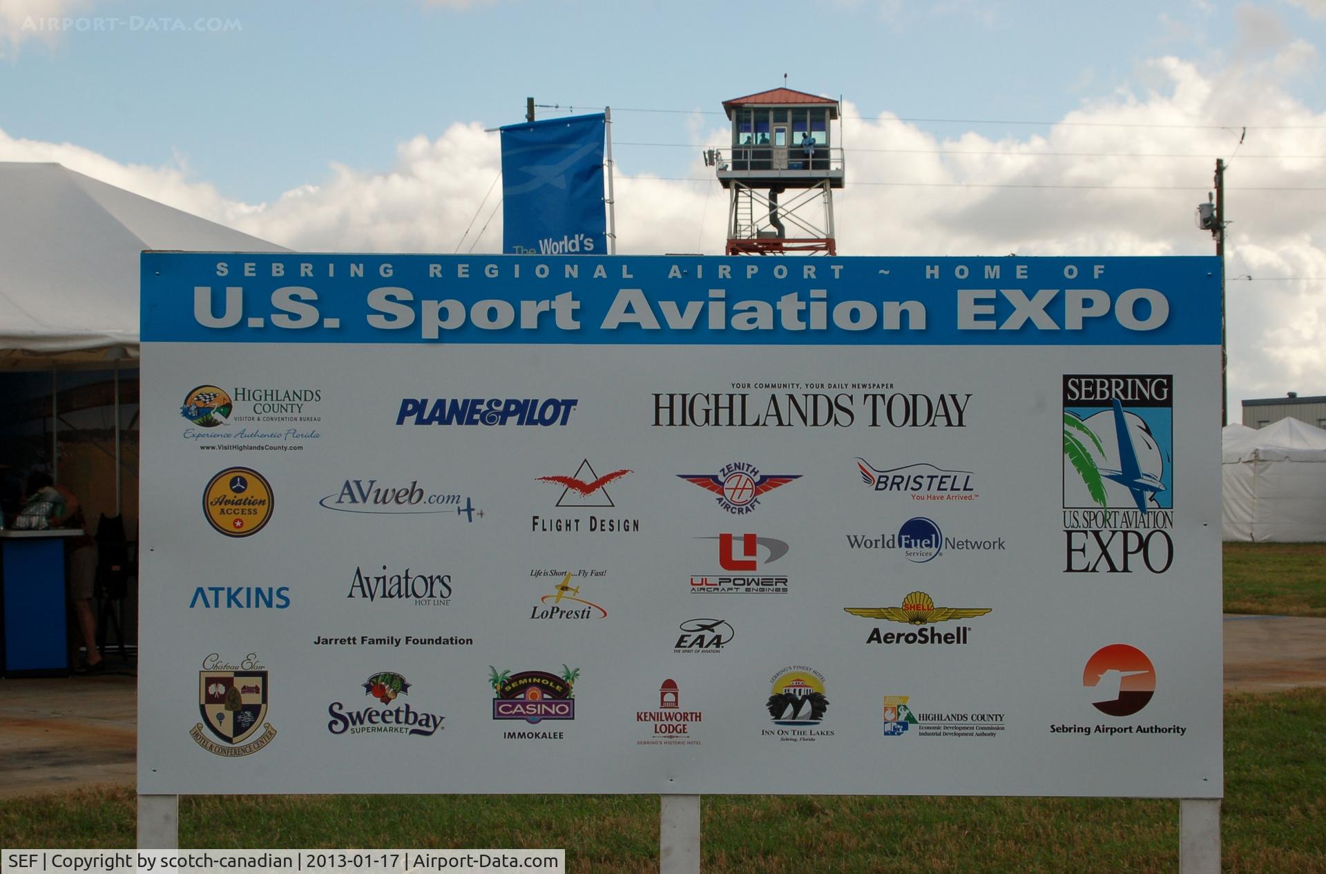 Sebring Regional Airport (SEF) - Sign at the US Sport Aviation Expo, Sebring Regional Airport, Sebring, FL 
