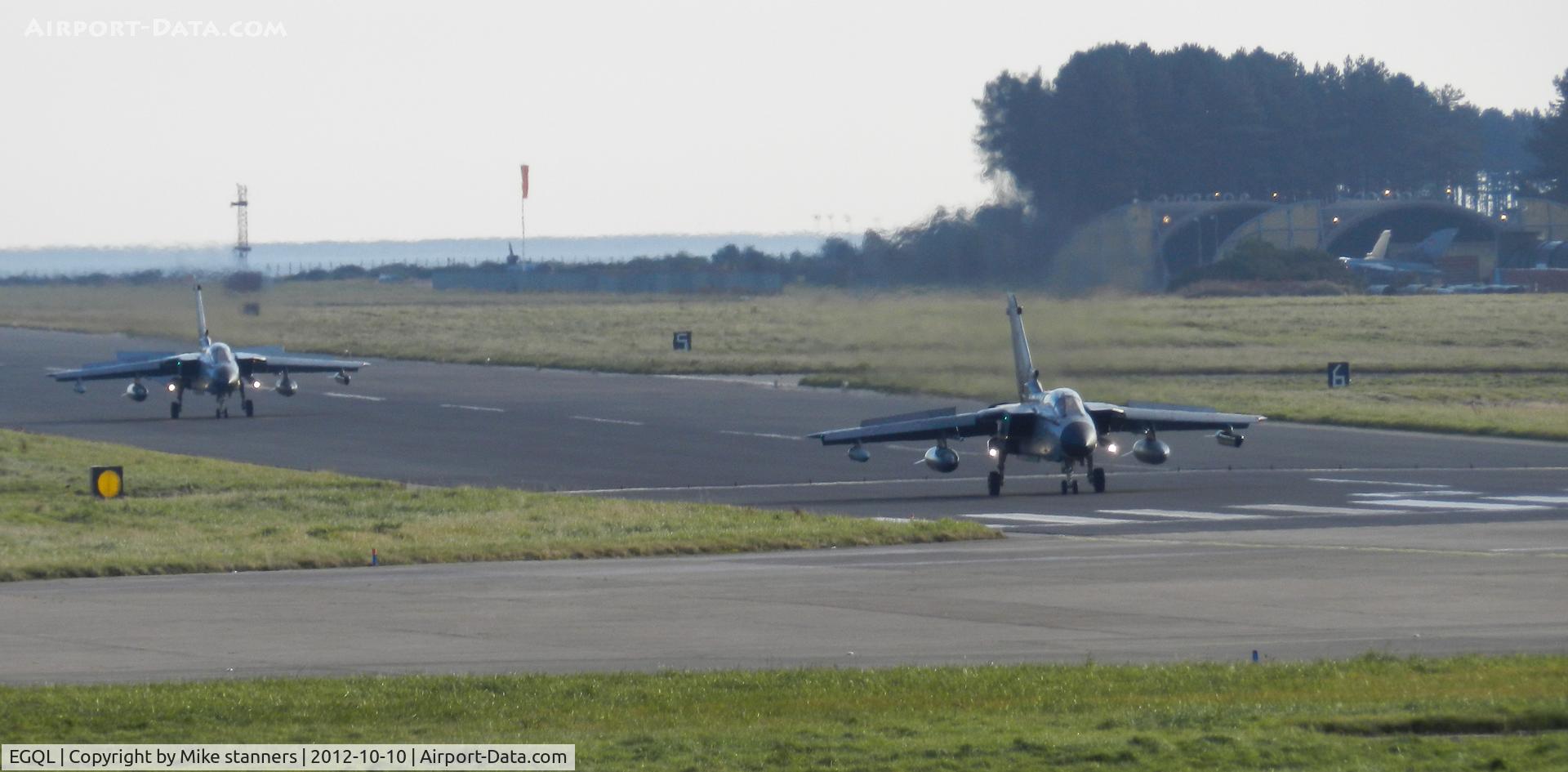 RAF Leuchars Airport, Leuchars, Scotland United Kingdom (EGQL) - JBG-32 Tornado ECR's 46+24 & 46+46 Landing on runway 27 after a Joint warrior sortie
