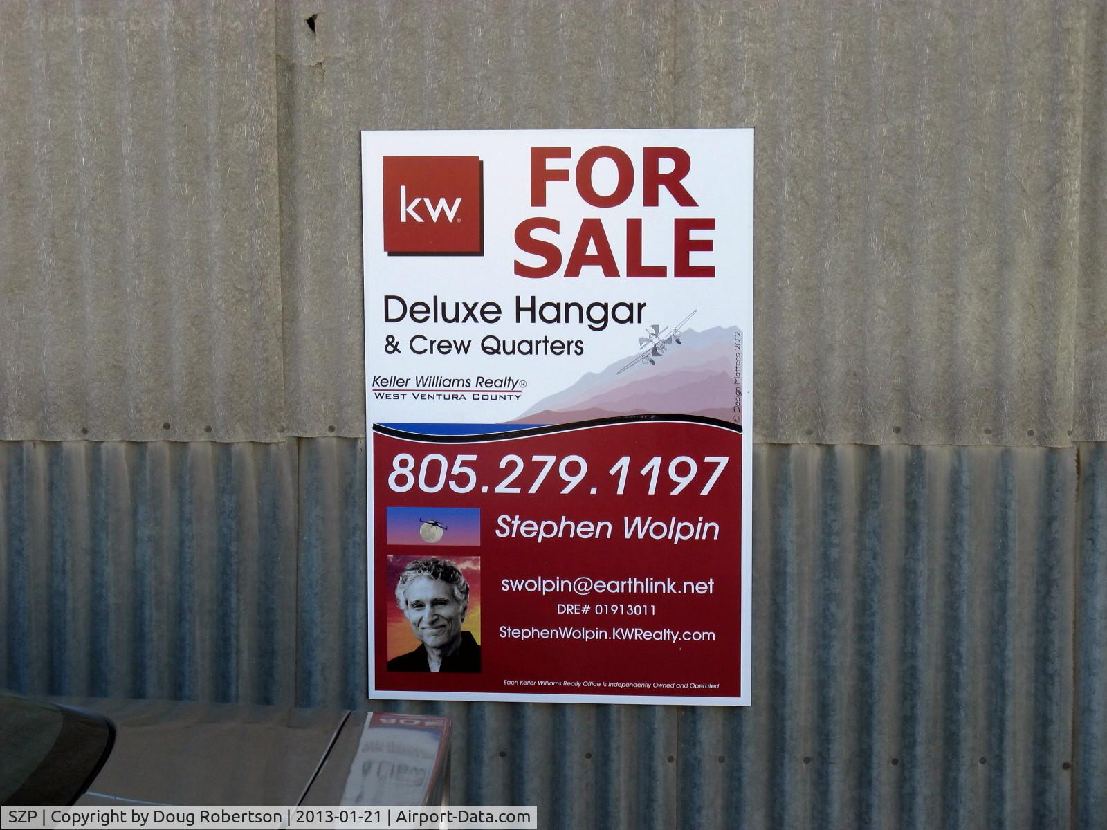 Santa Paula Airport (SZP) - Hangar FOR SALE-33 Curtiss Taxi