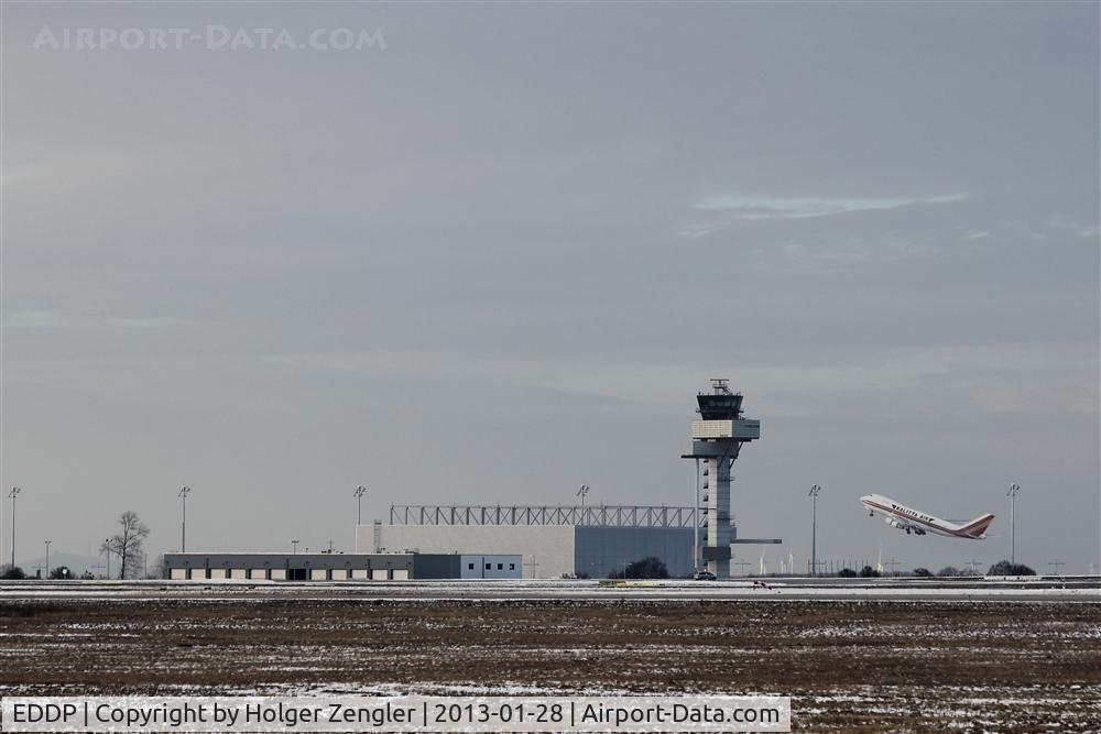 Leipzig/Halle Airport, Leipzig/Halle Germany (EDDP) - View from DHL Air Hub area to outgoing traffic on rwy 26R....