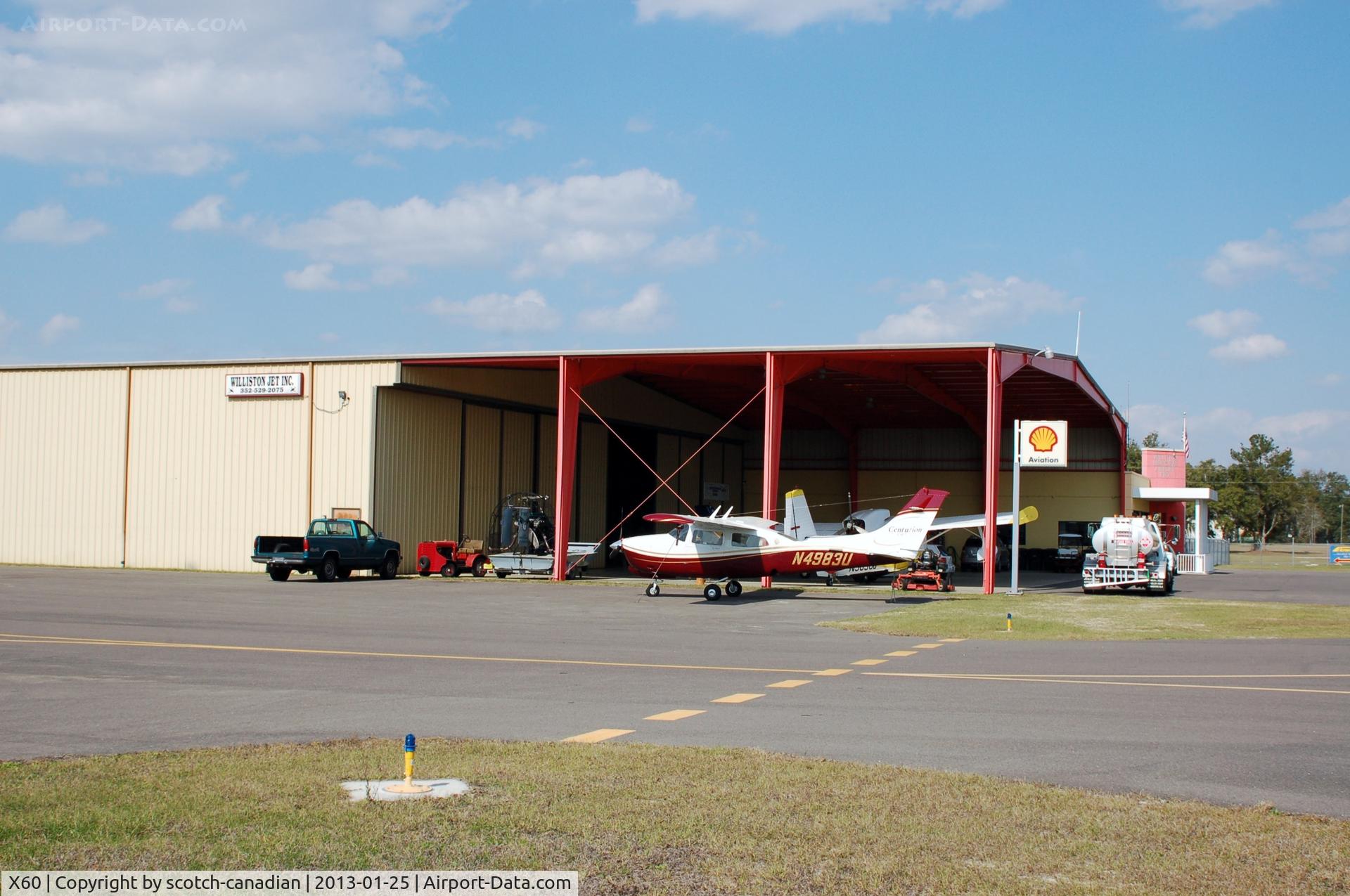 Williston Municipal Airport (X60) - FBO and 1984 Cessna 210N, N4983U, at Williston Municipal Airport, Williston, FL