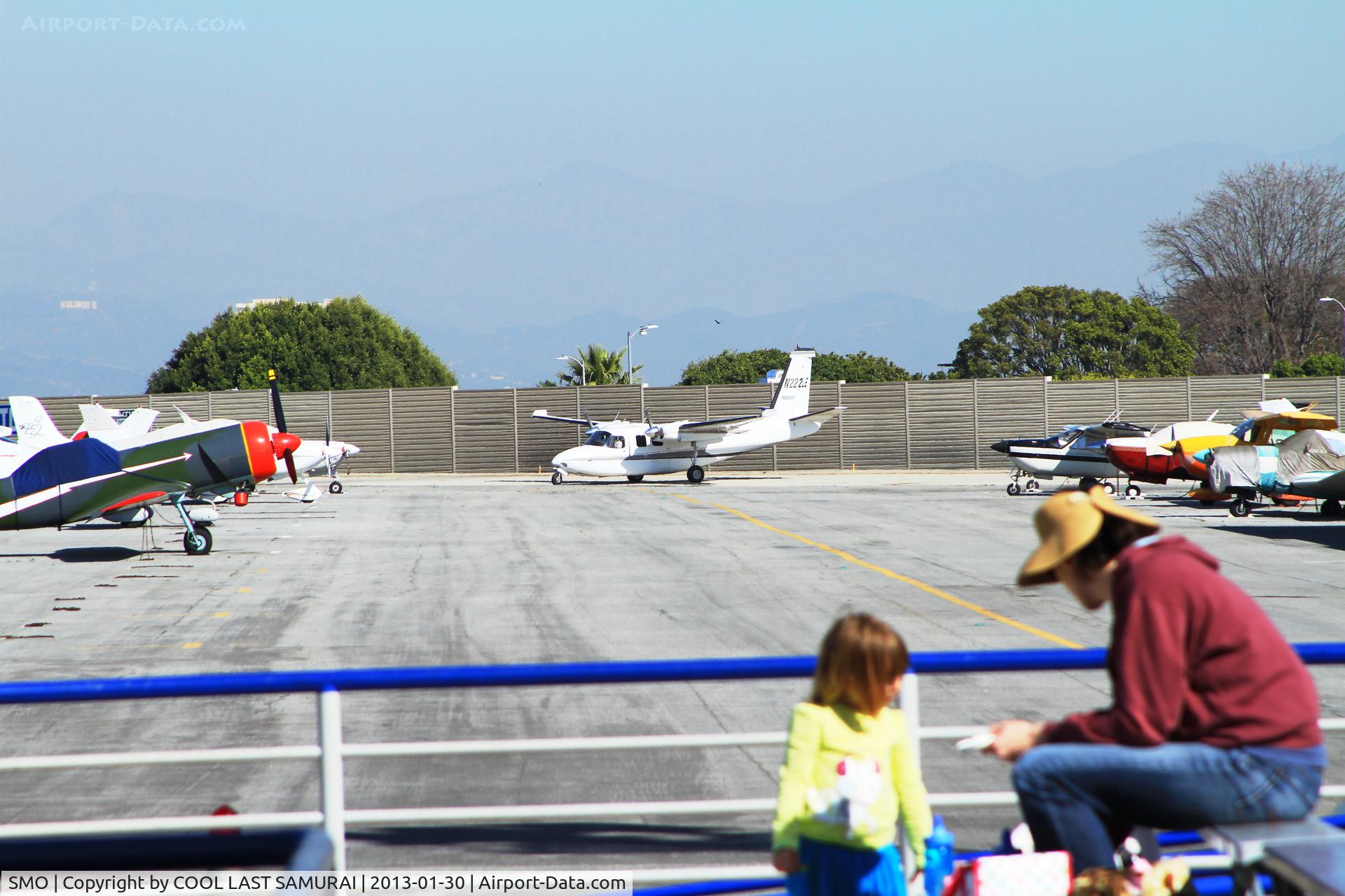 Santa Monica Municipal Airport (SMO) - A view of South-East run up area from the public view decks.