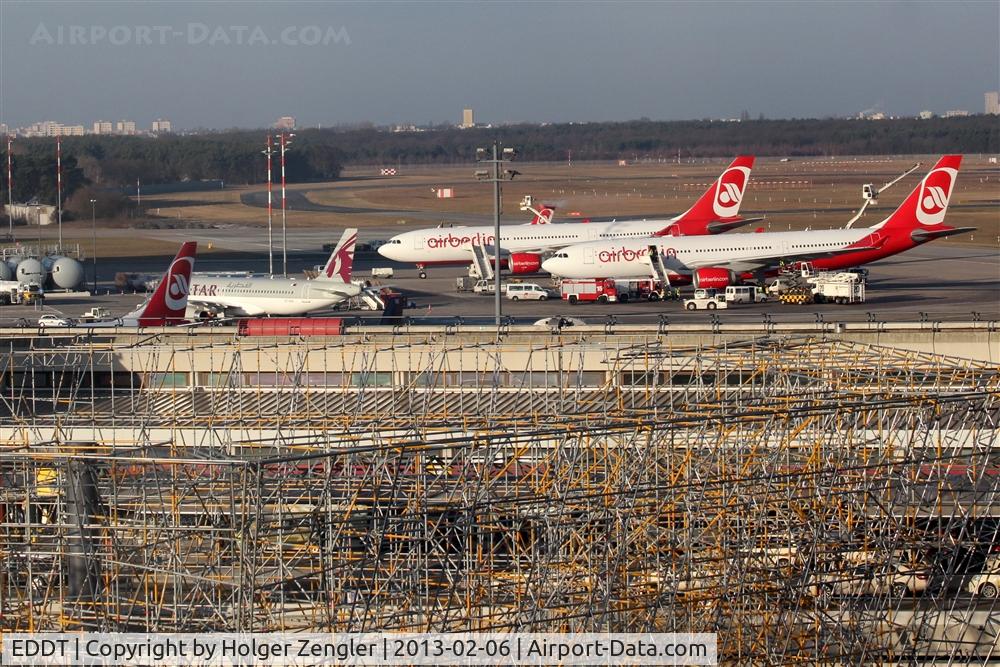 Tegel International Airport (closing in 2011), Berlin Germany (EDDT) - Sign of disintegration at Terminal A or consequence of Air Berlin´s austerity?