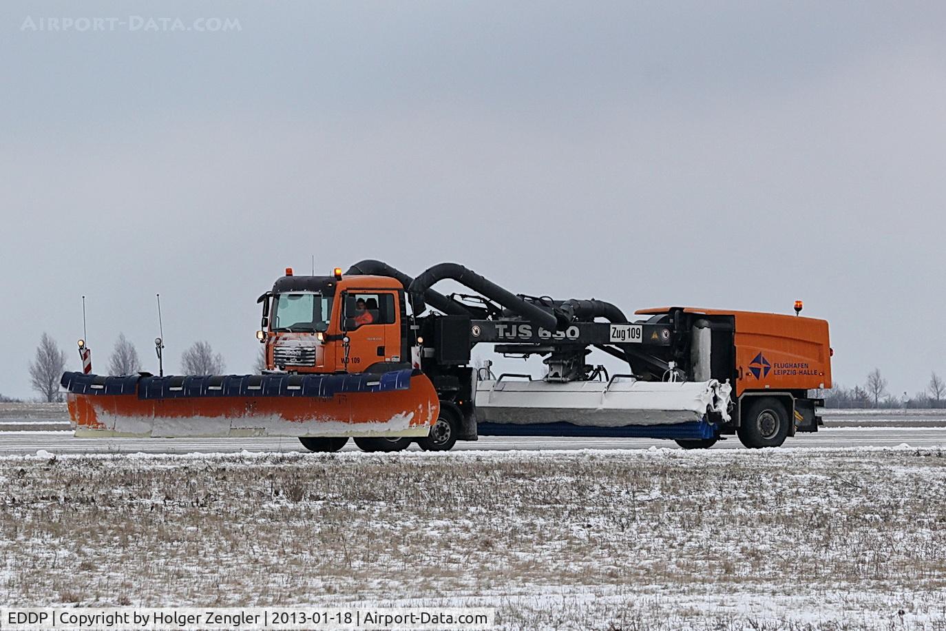 Leipzig/Halle Airport, Leipzig/Halle Germany (EDDP) - Snowplow no. 109 on duty......