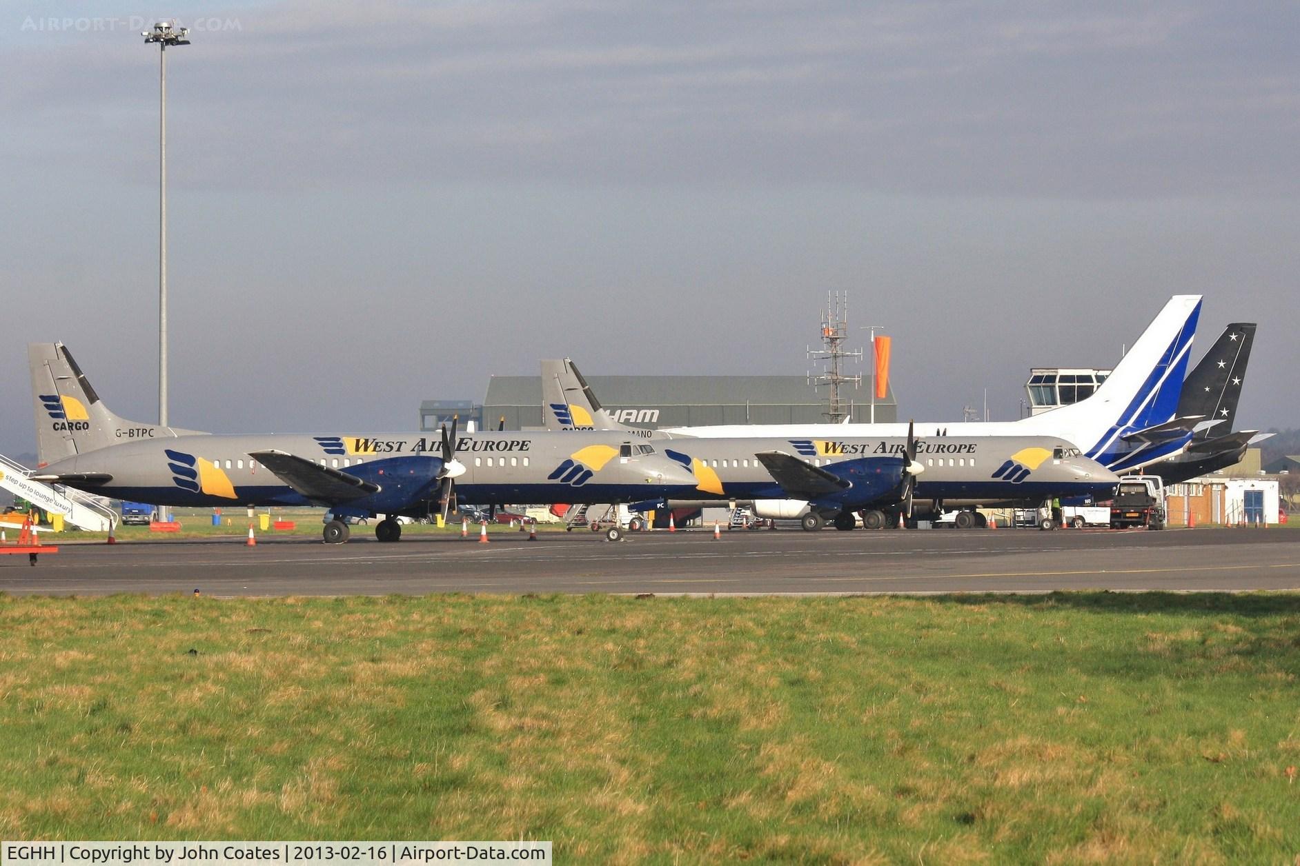 Bournemouth Airport, Bournemouth, England United Kingdom (EGHH) - Colourful Cargo Ramp