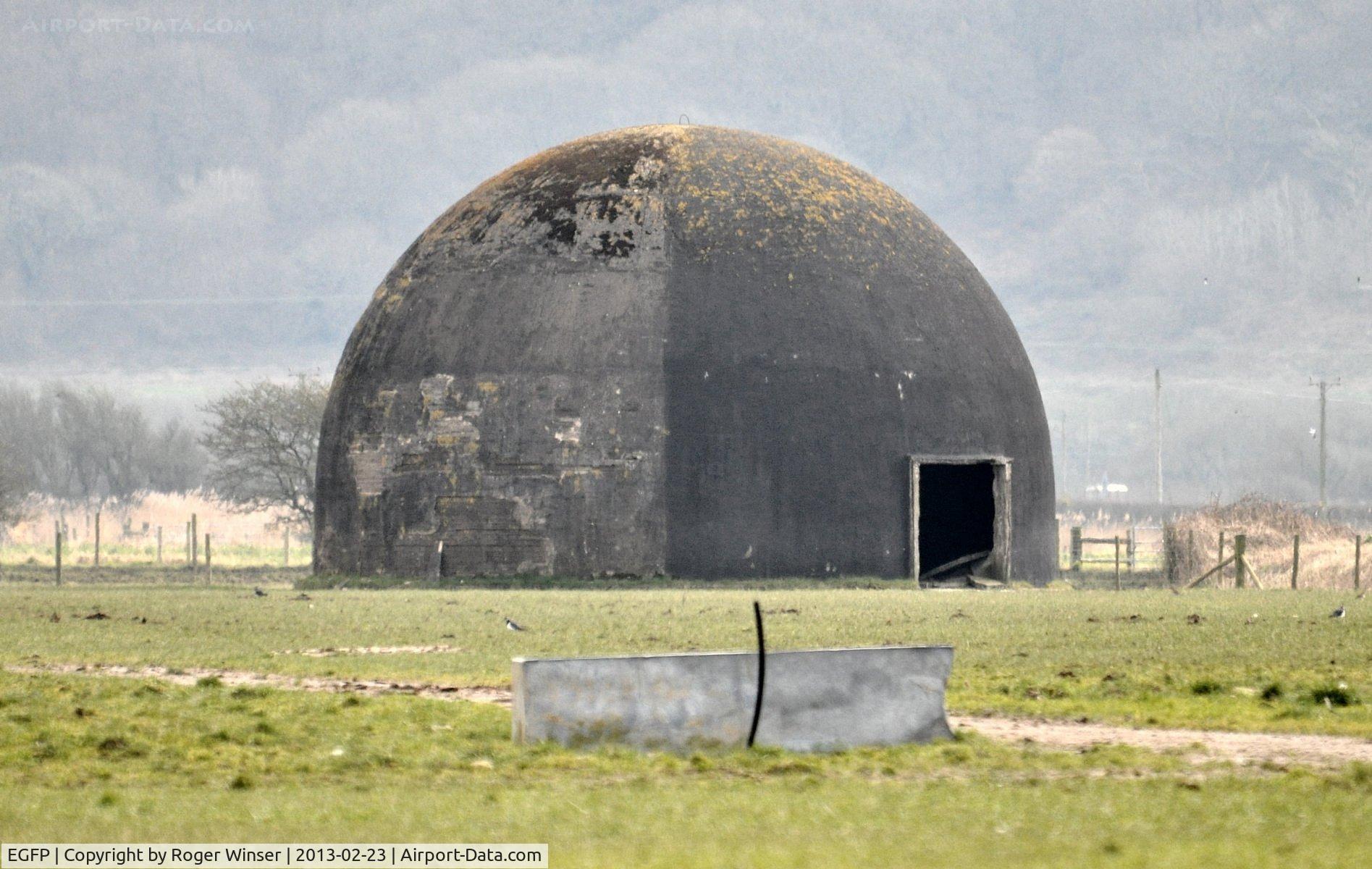 Pembrey Airport, Pembrey, Wales United Kingdom (EGFP) - Close up of the late 1930's Dome Trainer on the former RAF Station Pembrey technical site.