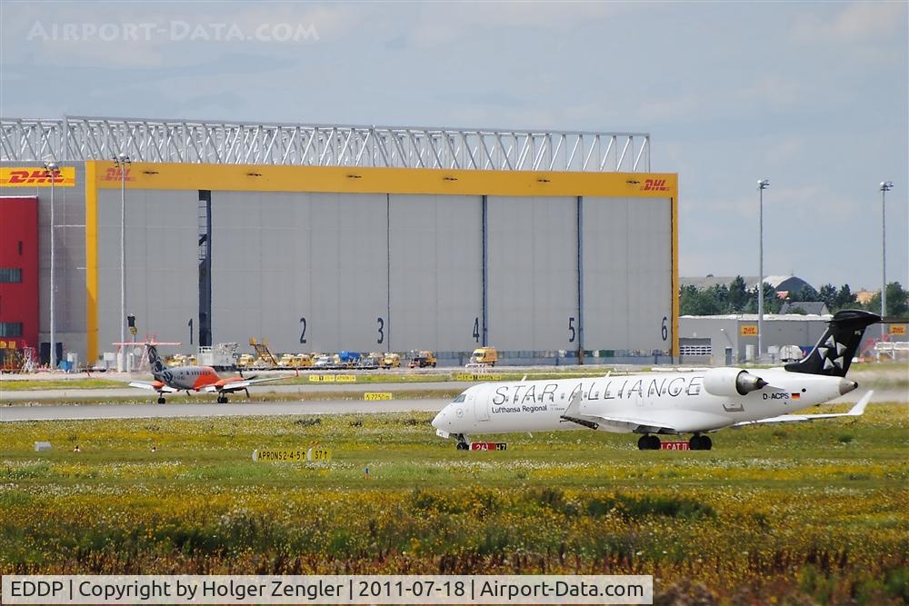 Leipzig/Halle Airport, Leipzig/Halle Germany (EDDP) - Outbound traffic on rwy 26L and on twy hotel 6
