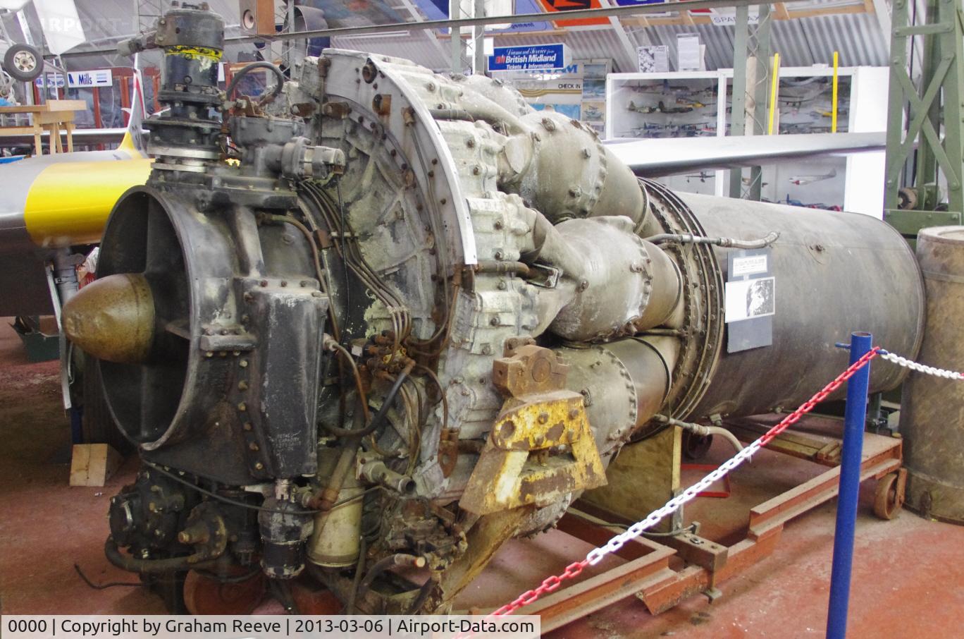 0000 Airport - de havilland Ghost jet engine, preserved at the Norfolk and Suffolk Aviation Museum, Flixton.