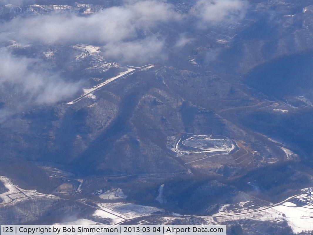 Welch Municipal Airport (I25) - Looking NE from 10,000 ft.