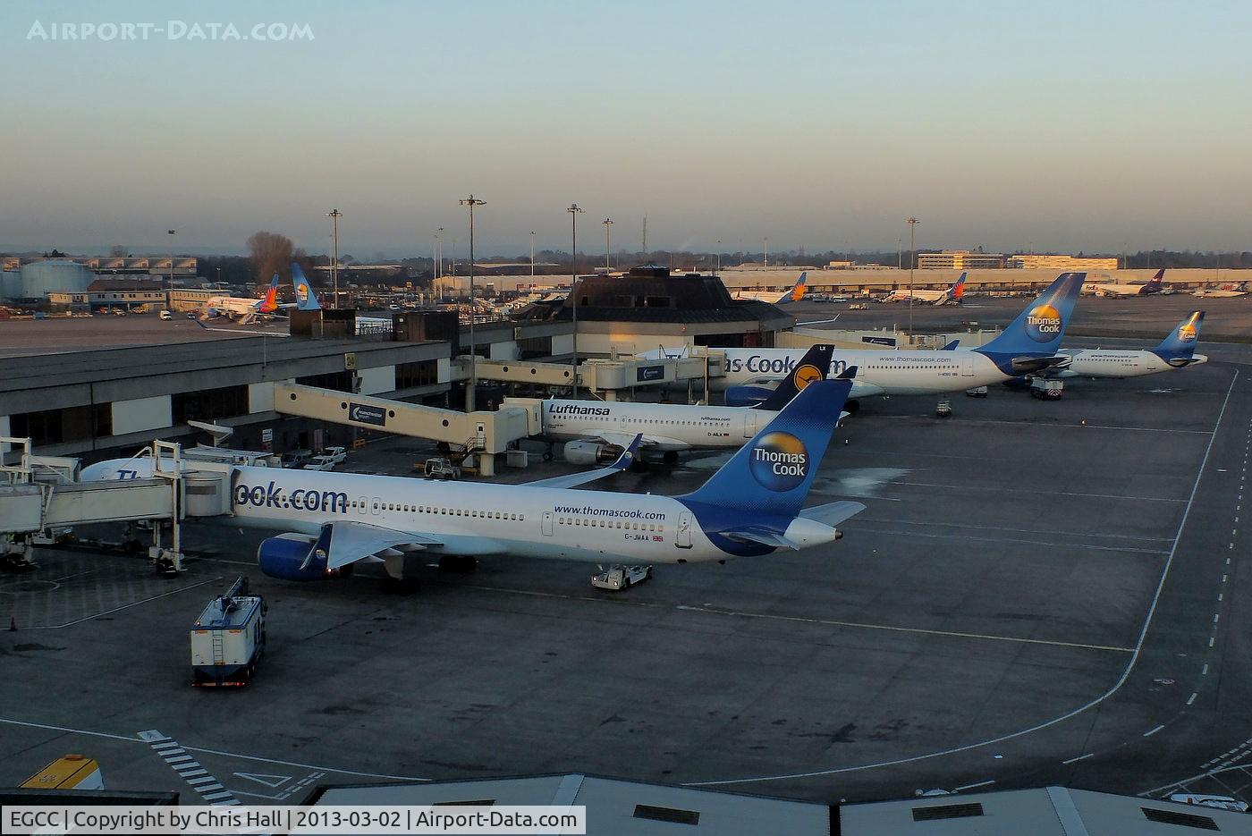 Manchester Airport, Manchester, England United Kingdom (EGCC) - Pier C Terminal 1 at Manchester Airport