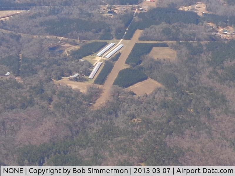 NONE Airport - Uncharted strip on Claremont Dr. near Jefferson, SC.  Looking south