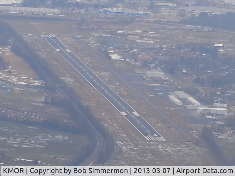 Moore-murrell Airport (MOR) - Low and looking west.