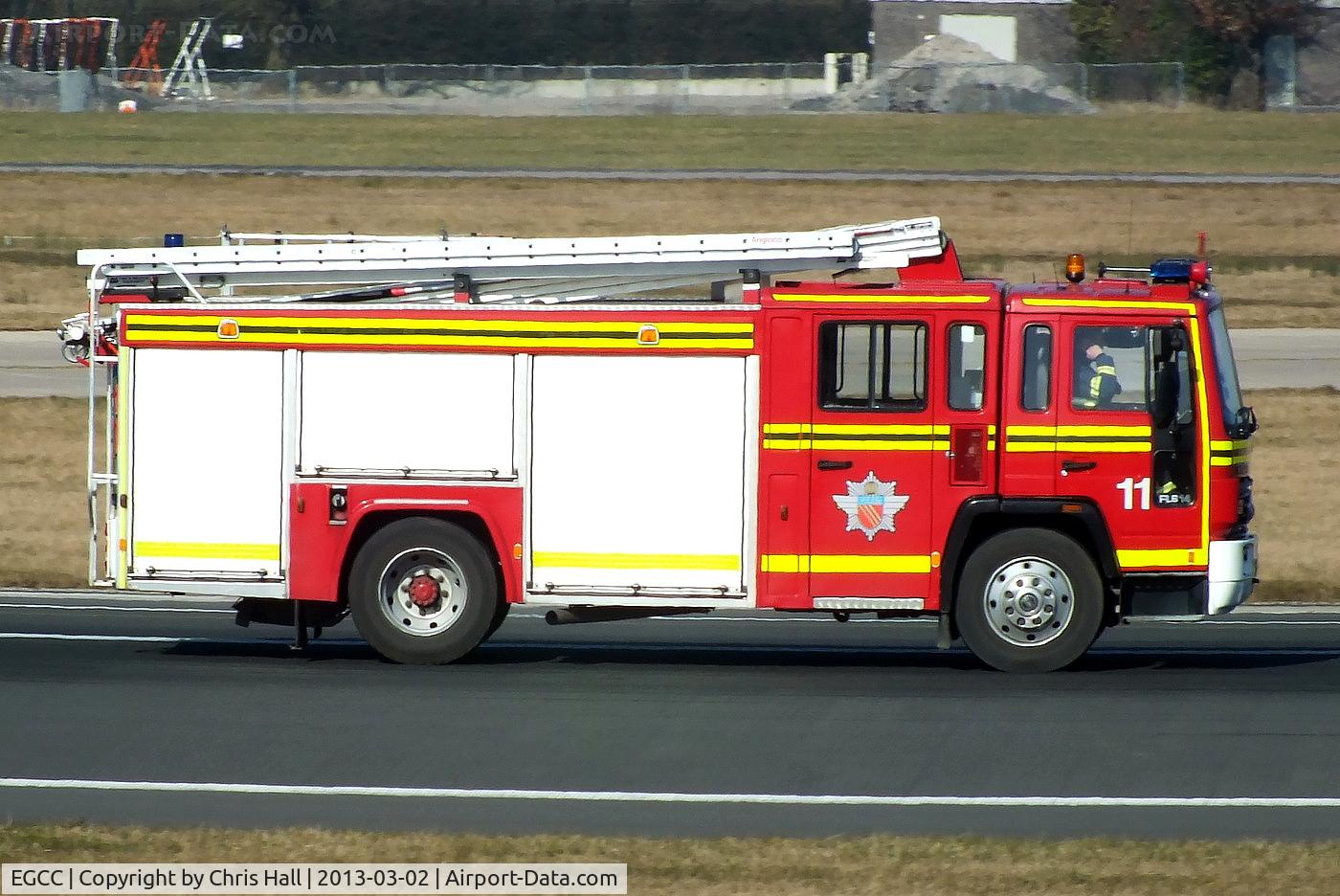 Manchester Airport, Manchester, England United Kingdom (EGCC) - Fire Truck #11 at Manchester Airport